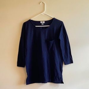 1/4 length sleeve navy blue Old Navy top